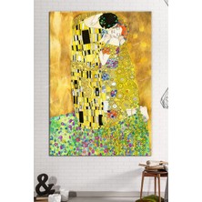 Morfil Sanat Atölyesi  Gustav Klimt The Kiss Öpücük Sanatsal Kanvas Tablo (8 Farklı Ölçü)