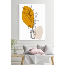 Morfil Sanat Atölyesi Vazoda Çiçek Minimalist Sanatsal Kanvas Tablo