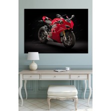 Morfil Sanat Atölyesi Motosiklet Motorcycle Dekoratif Kanvas Tablo