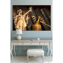 Morfil Sanat Atölyesi Avukatlara Özel Hukuk Adalet Temalı Kanvas Tablo