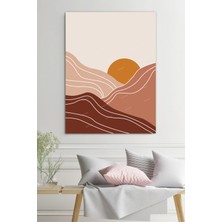 Morfil Sanat Atölyesi Minimalist Dağlar Boho Sanatsal Kanvas Tablo