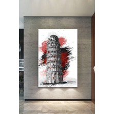 Morfil Sanat Atölyesi Pisa Kulesi Dekoratif Kanvas Tablo