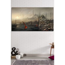Morfil Sanat Atölyesi Istanbul Tarihi Yarımada Vintage Muhteşem Manzara Kanvas Tablo