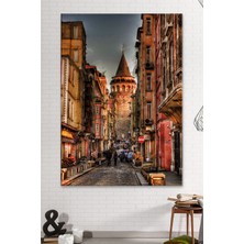 Morfil Sanat Atölyesi Galata Kulesi Şehir Manzara Kanvas Tablo
