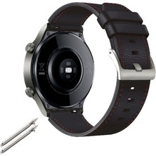 Ada Tec Huawei Watch Gt2/gt3 Pro Hakiki Deri Kayış 22MM Evrensel (Yurt Dışından)