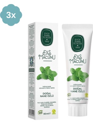 Eyüp Sabri Tuncer Doğal Nane Özlü Diş Macunu 90 ml x 3 Adet