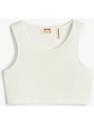 Koton Crop Spor Üst Ribanalı Yuvarlak Yaka