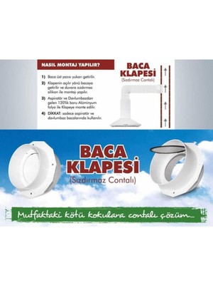 3m Aspiratör Baca Klapesi Çekvalfiye