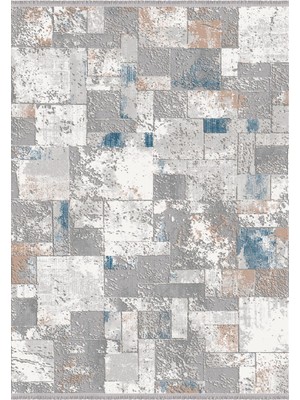 İpek Halı Yolluk Halısı Modern 100X200 Safarin 7638A Gri