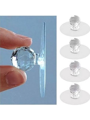 Kiraz Mutfak Home Yapışkanlı Kristal Başlıklı Dolap Çekmece Ayna Kulpu