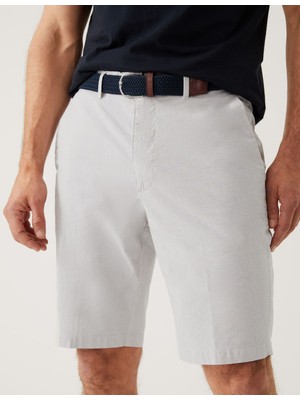 Marks & Spencer Regular Fit Çizgili Chino Şort