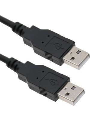 Wozlo 3 Metre USB Erkek Erkek Kablo - USB 2.0 Siyah Iki Ucu Erkek Kablo