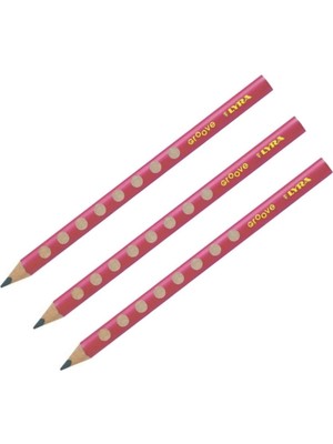 Lyra Groove Kurşun Kalem Jumbo Üçgen Alıştırma Kalemi Pembe (3 Adet)