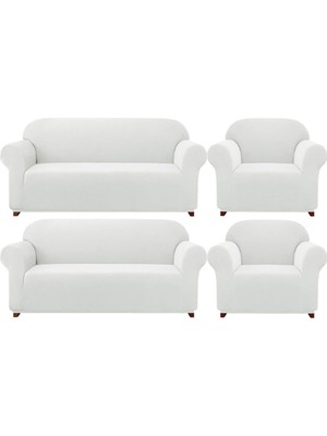 Elgeyar Likrali Koltuk, Kanepe, Çekyat Örtüsü Lastikli, Pitikare Desen3+3+1+1