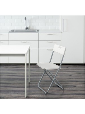 EC Shop Ikea Gunde Beyaz Renk Katlanabilir Sandalye Gunde Sndalye
