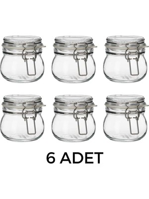 IKEA 6 Adet Kapaklı Cam Kavanoz 13 cl Contalı Çap: 7 cm Yükseklik: 7 cm Hava Geçirmez Kapağa Sahiptir