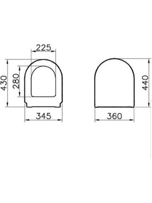 Vitra Zentrum Klozet Kapağı - Duroplast - Beyaz - Normal Kapanan Kapak - 94-003-001