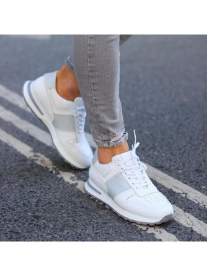 Sail Lakers - Beyaz Deri Bağcıklı Erkek Sneaker