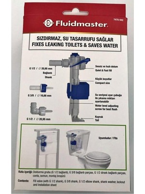 Fluidmaster Gömme Rezervuar Doldurma Grubu Şamandıra