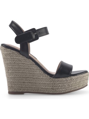 Nine West Benoıt  3fx Siyah Kadın Dolgu Topuk Sandalet