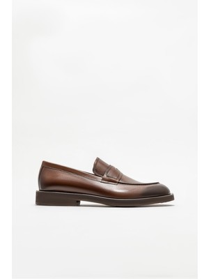 Elle Shoes Kahve Deri Erkek Loafer