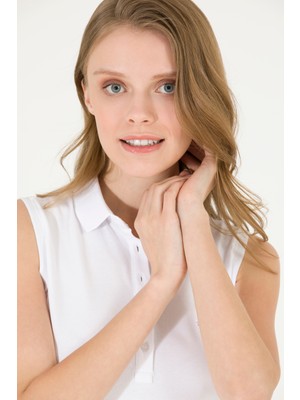U.S. Polo Assn. Kadın Beyaz Örme Elbise 50271554-VR013