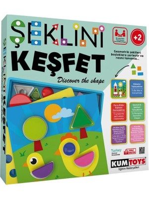 Kumtoys Redka Şeklini Keşfet KM5306 Eğitici İçerik ile Erken Gelişim Oyun Seti 3+ Yaş