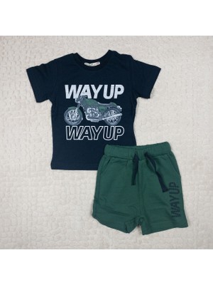 Woorage Erkek Çocuk Pamuklu Way Up Baskılı Takım