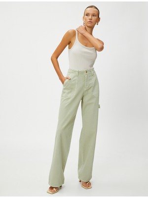 Koton Yüksek Bel Kot Pantolon Düz Paça - Eve Jeans