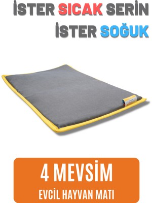 pawdaz Serin (60X40CM) - 4 Mevsim Kedi/ Köpek Matı, Sıcak Veya Soğuk Kullanılabilen Minder Yatak