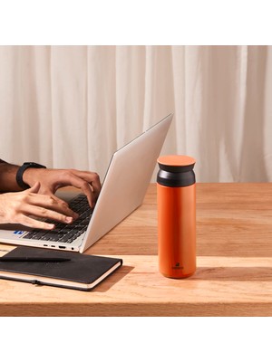 Karaca Rainbow Orange Paslanmaz Çelik Termos 500 ml (8 Saate Kadar Sıcak/Soğuk Tutma)