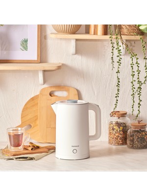 Homend Heatrow Cooltouch 1618H Paslanmaz Çelik El Yakmaz Gövdeli Su Isıtıcısı Silver
