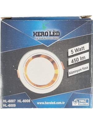 Hero Led 5 Watt LED Spot Beyaz - Gold Kasa Çift Renk (Beyaz Işık ve Gün Işığı) HL-6009B ( 2 Adet )