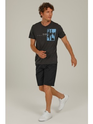 Superfly Men Chino Lycra Short Siyah Erkek Şort 22704-02