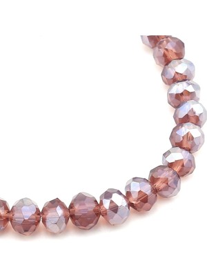 Hobi Dünya 6 mm Mürdüm Kristal Cam Boncuk