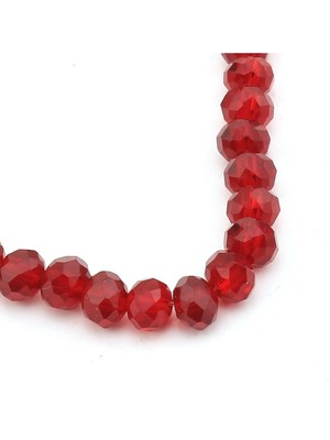 Hobi Dünya 6 mm Bordo Kristal Cam Boncuk