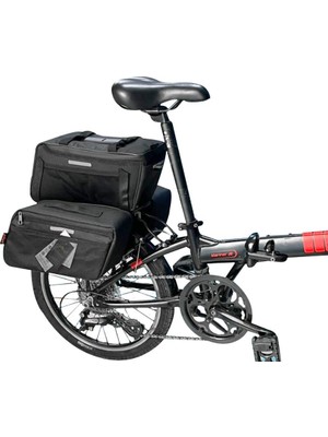 Procycle Katlanır Bisiklet Termal Çanta Heybe Seti 3lü Siyah