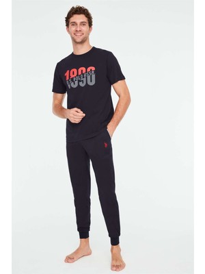 U.S. Polo Assn. 18692 Erkek Yuvarlak Yaka Pijama Takımı