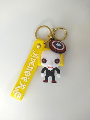 HD Marketim Anahtarlık Halloween Cadılar Bayramı Palyaço Silikon Anahtarlık Çanta Süsü Karakter Figür Oyuncak Aksesuar