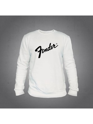 Fender Beyaz Unisex Sweatshirt