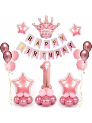 Çıtı Pıtı Store Lüks 1 Yaş Balon Set