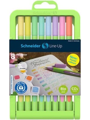 Schneider 191088 Fineliner Serisi 0,4 mm 8'li Paket Pastel Karışık Renk Set