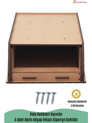 Starlightning Gizli Çekmece Organizer Masa Altı Saklama Kabı Küçük Boy Dikey Demonte Mdf