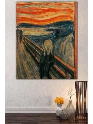 Morfil Sanat Atölyesi Edvard Munch The Scream Çığlık Başyapıtlar Kanvas Tablo