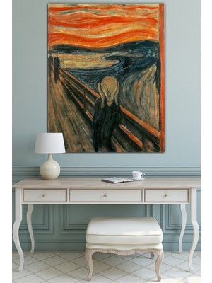 Morfil Sanat Atölyesi Edvard Munch The Scream Çığlık Başyapıtlar Kanvas Tablo