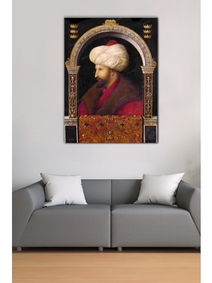 Morfil Sanat Atölyesi Fatih Sultan Mehmet Han Osmanlı Kanvas Tablo