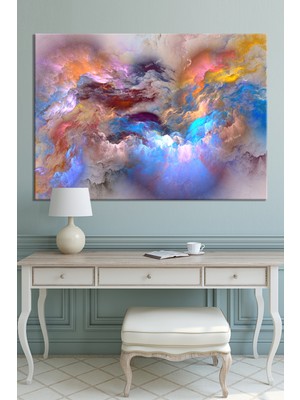 Morfil Sanat Atölyesi Renklerin Dansı Soyut Sanatsal Kanvas Tablo