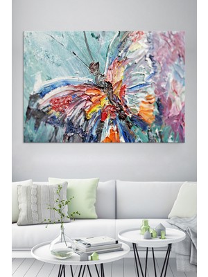 Morfil Sanat Atölyesi Kelebek Etkisi Yağlıboya Görünümlü Kanvas Tablo