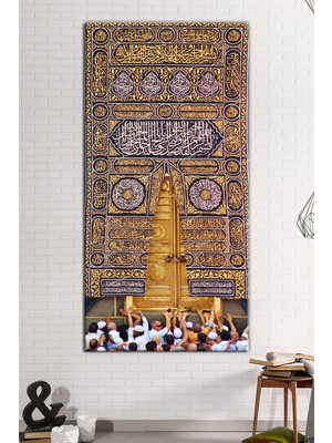 Morfil Sanat Atölyesi Kabe Kapısı Kabe Örtüsü Kanvas Tablo