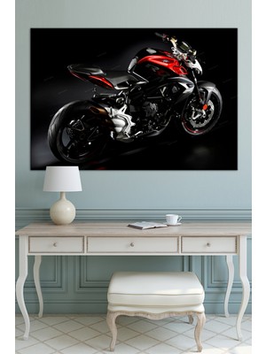 Morfil Sanat Atölyesi Motosiklet Motorcycle Dekoratif Kanvas Tablo